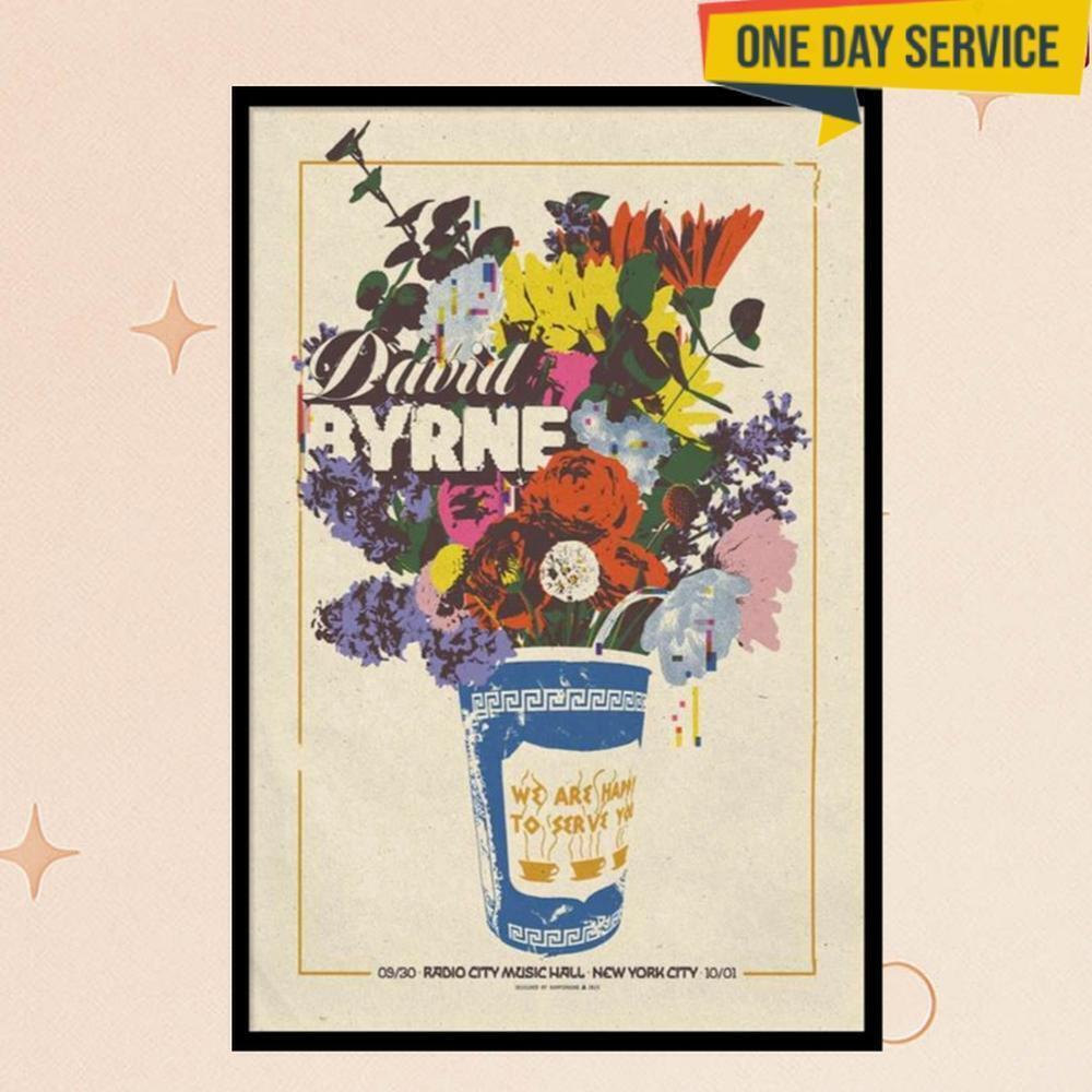 David Byrne Sept 30-Oct 1 2025 Radio City Music Hall Ny Poster